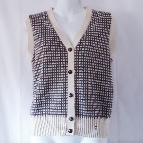 Etienne Aigner Sweaters - {Etienne Aigner} Plaid Sweater Vest